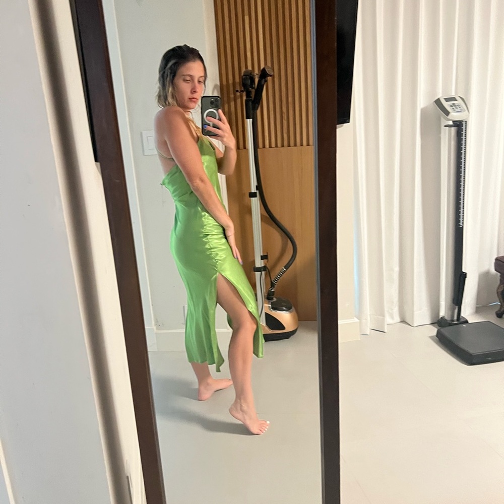 Green midi topshop dress